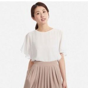 Uniqlo Flutter Sleeve Georgette Blouse